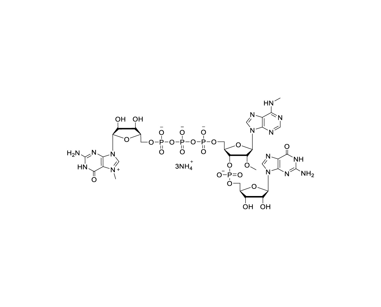 CAP GAG(m6A) m7G(5')ppp(5')(2'OMe,m6A)pG 100mM Ammonium Solution