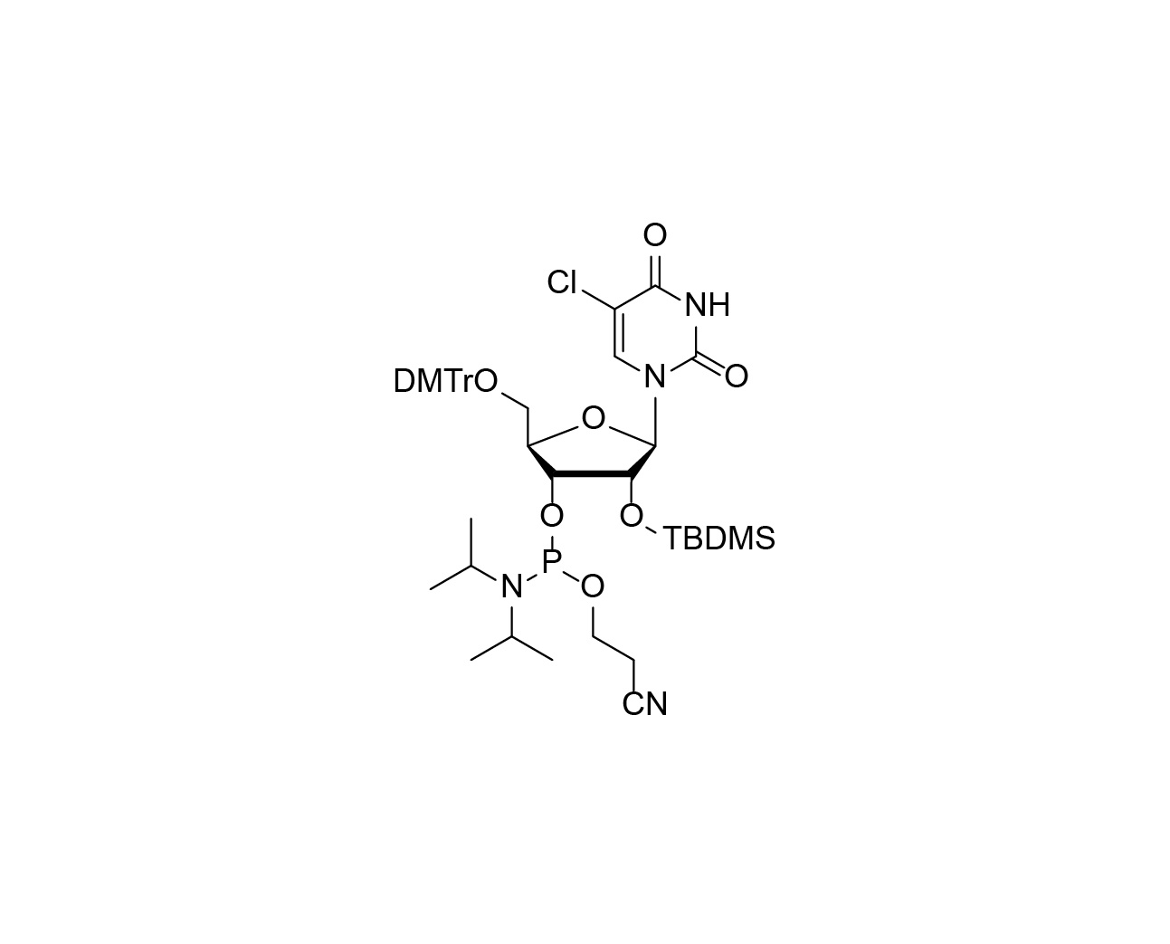 DMTr-2'-O-TBDMS-5-Cl-rU-3'-CE-Phosphoramidite