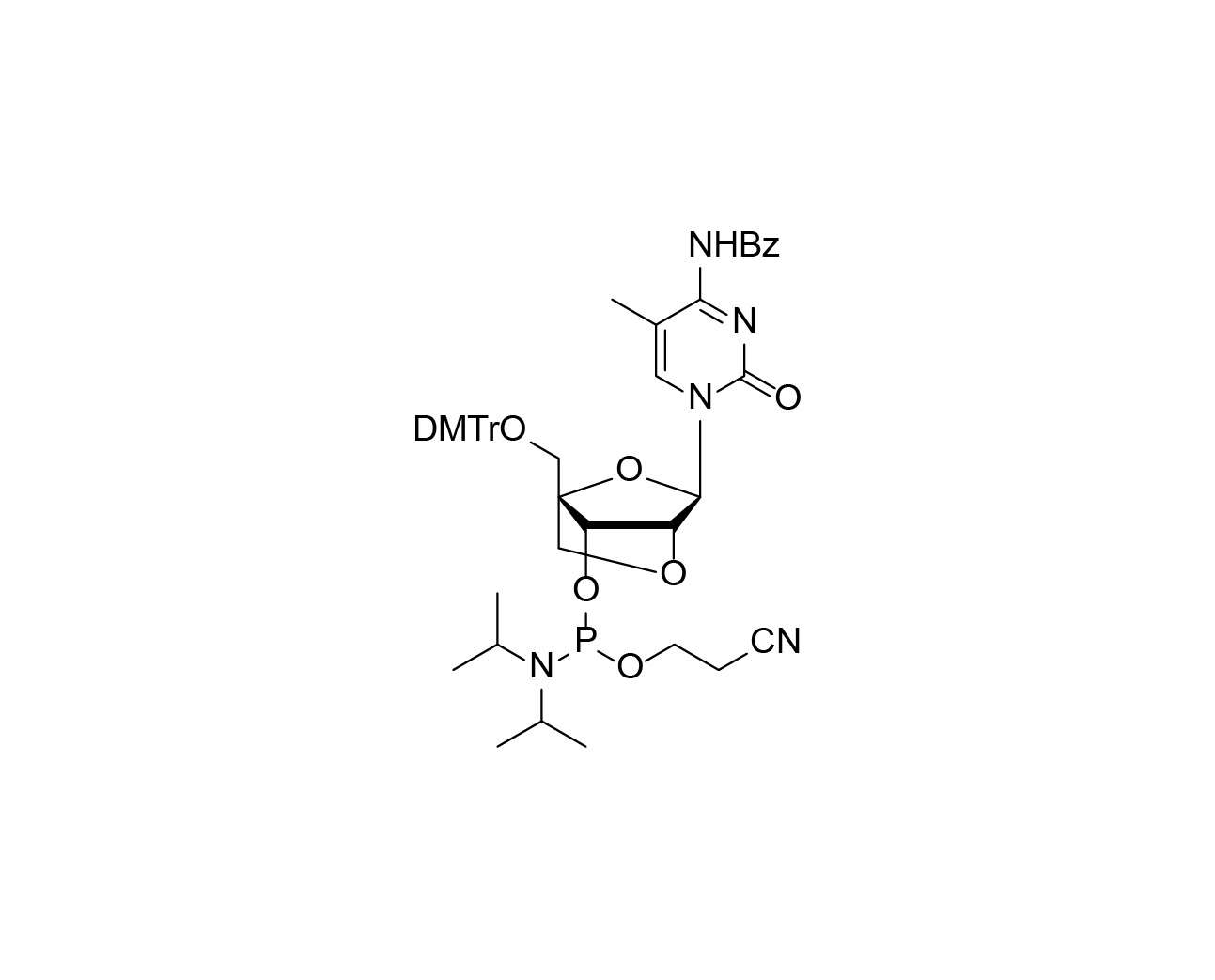 DMTr-2'-O-4'-C-Locked-5-Me-rC(Bz)-3'-CE-Phosphoramidite