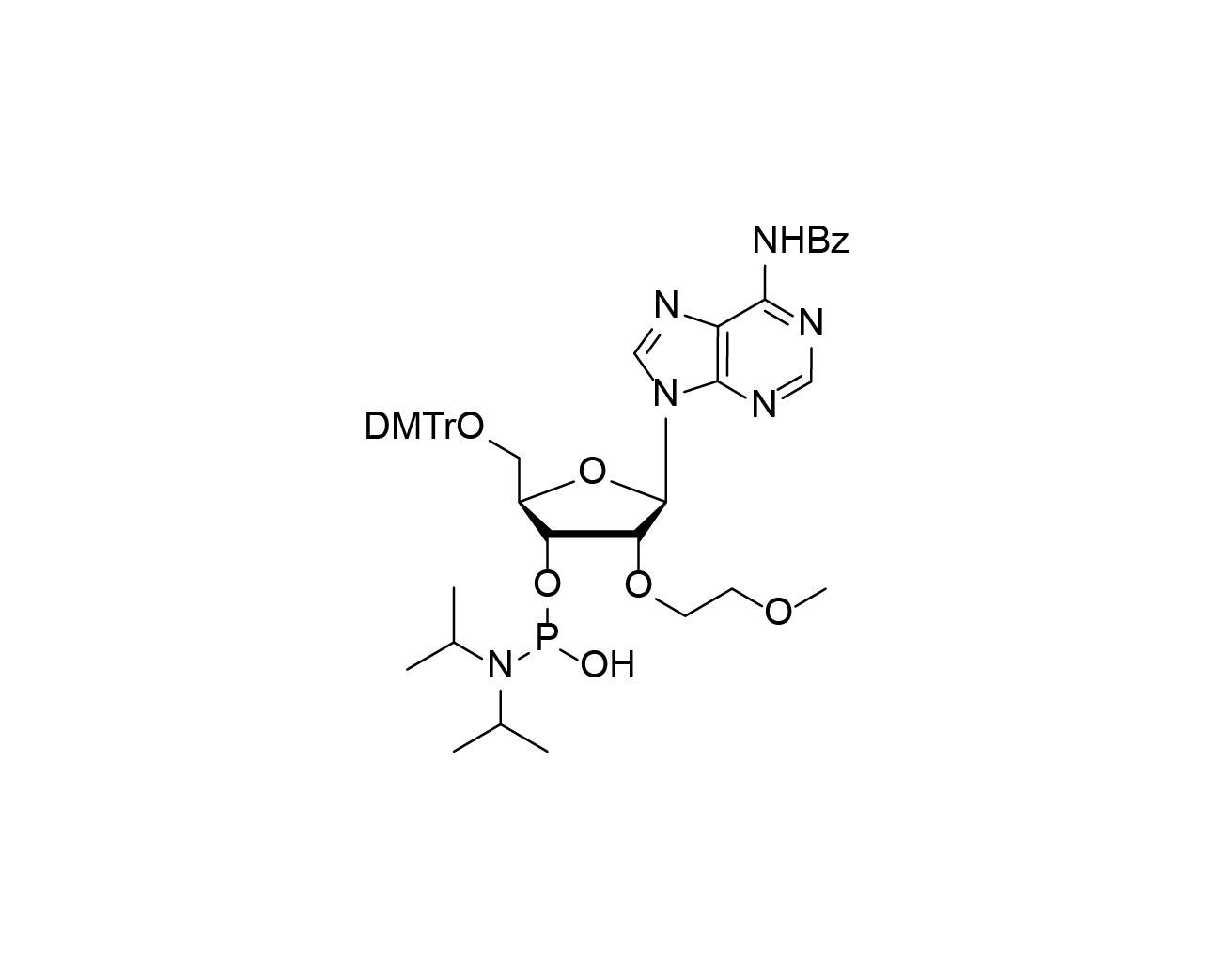 DMTr-2'-O-MOE-rA(Bz)-3'-CE-(1-hydroxy-N,N-diisopropyl)phosphoramidite