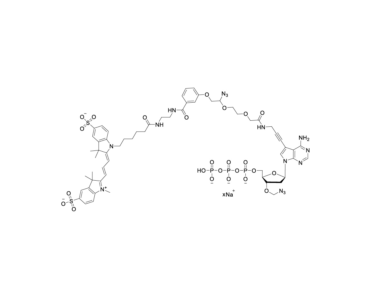 Cy3-linker-PA-3'-O-azidomethyl-dATP 100mM Sodium Solution