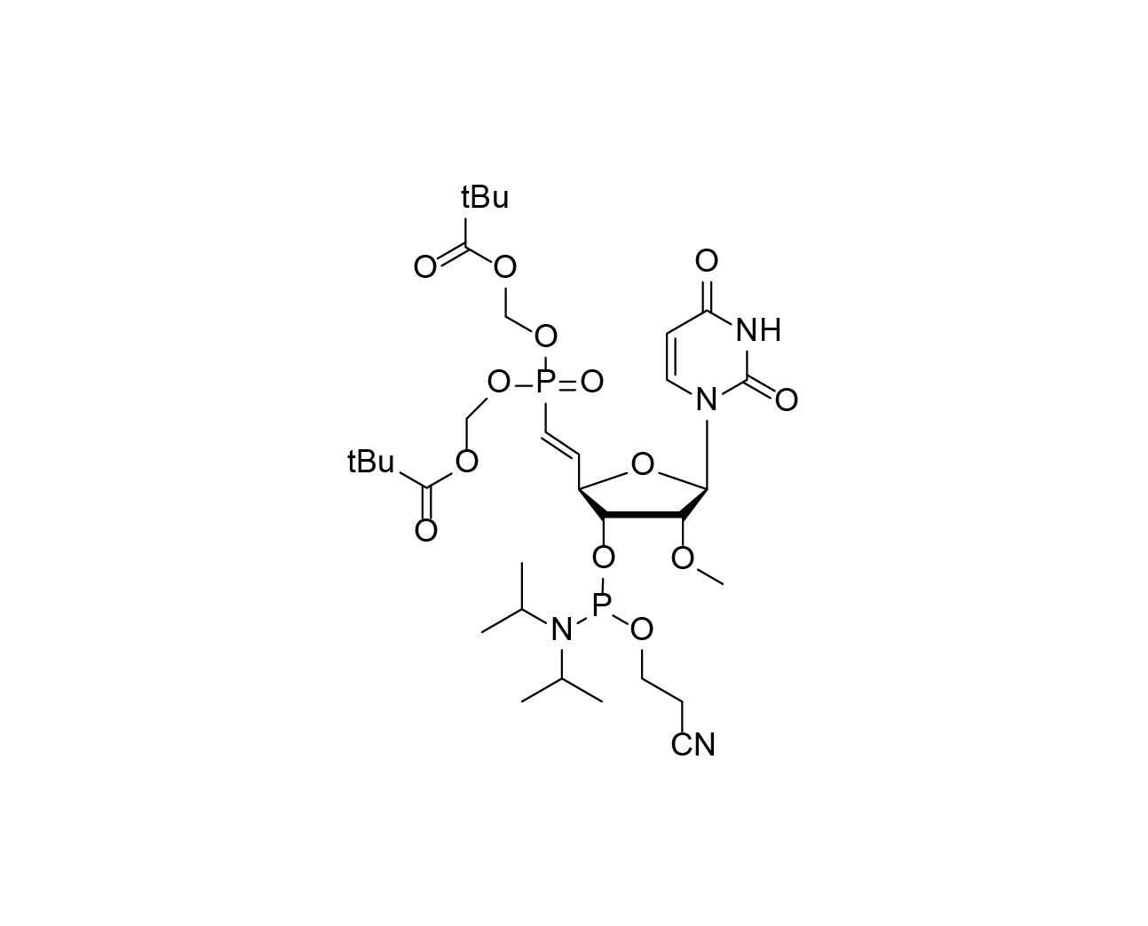 5'-POM-(E)-vinyl phosphonate-2'-O-Me-rU-3'-CE-Phosphoramidite