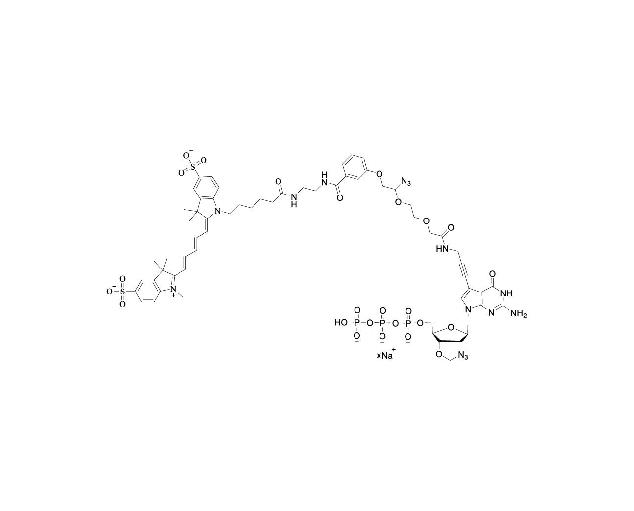 Cy5-linker-PA-3'-O-azidomethyl-dGTP 100mM Sodium Solution