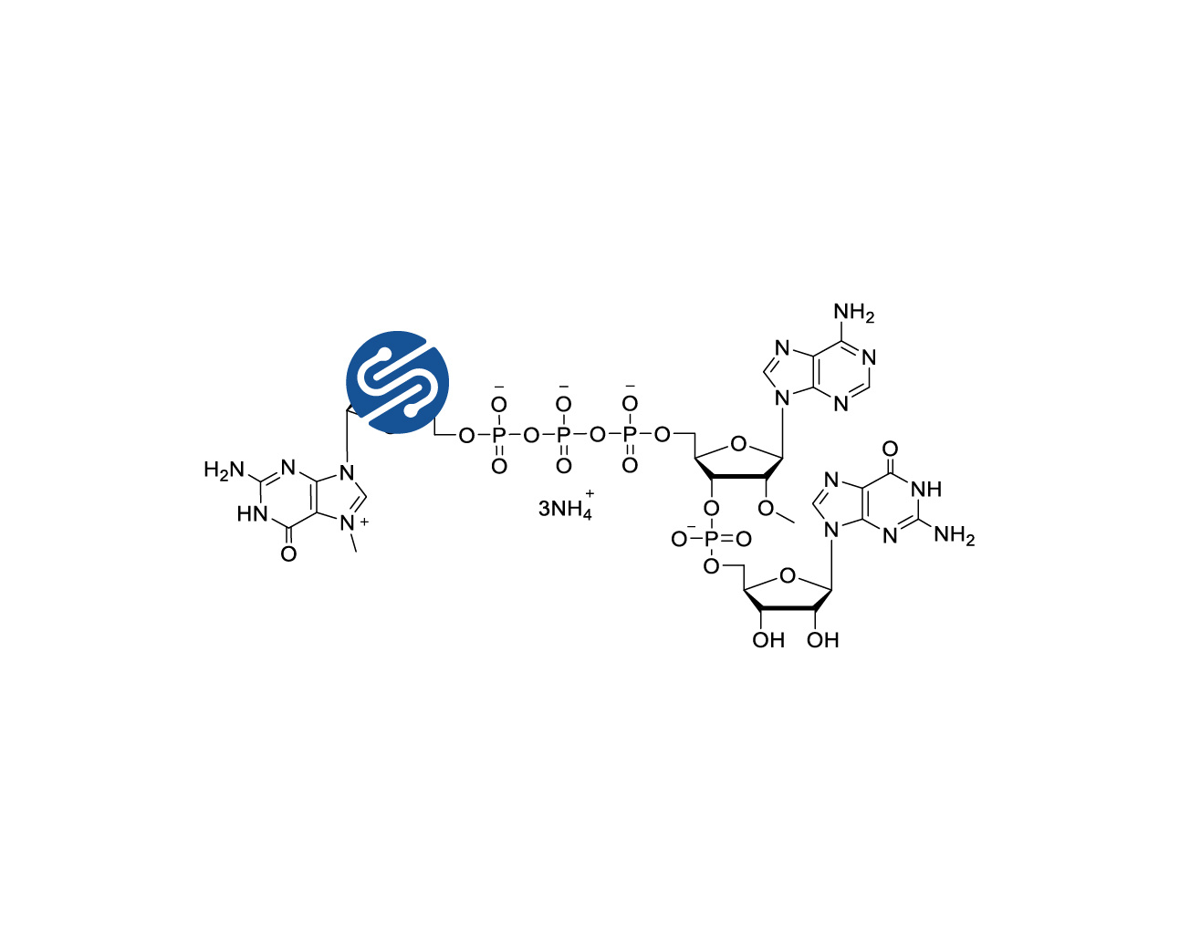 CAP 9 m7G(2'F)(5')ppp(5')(2'OMeA)pG 100mM Ammonium Solution