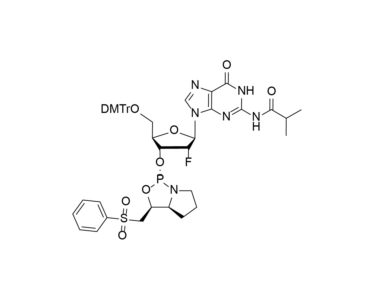 DMTr-2'-F-dG(iBu)-3'-(L)-PSM-Phosphoramidite