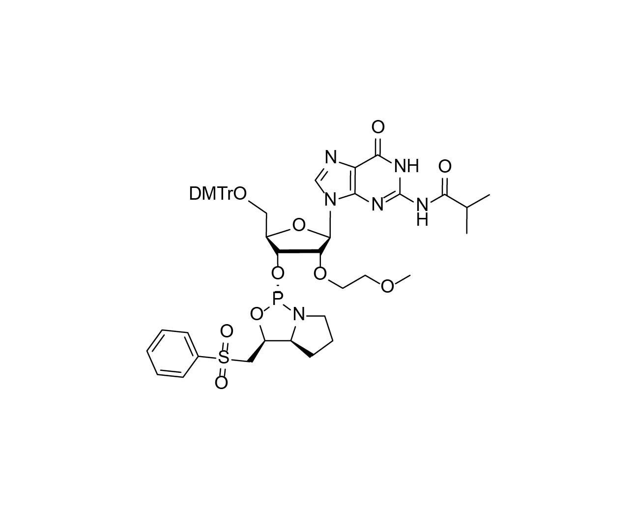 DMTr-2'-O-MOE-rG(iBu)-3'-(L)-PSM-Phosphoramidite