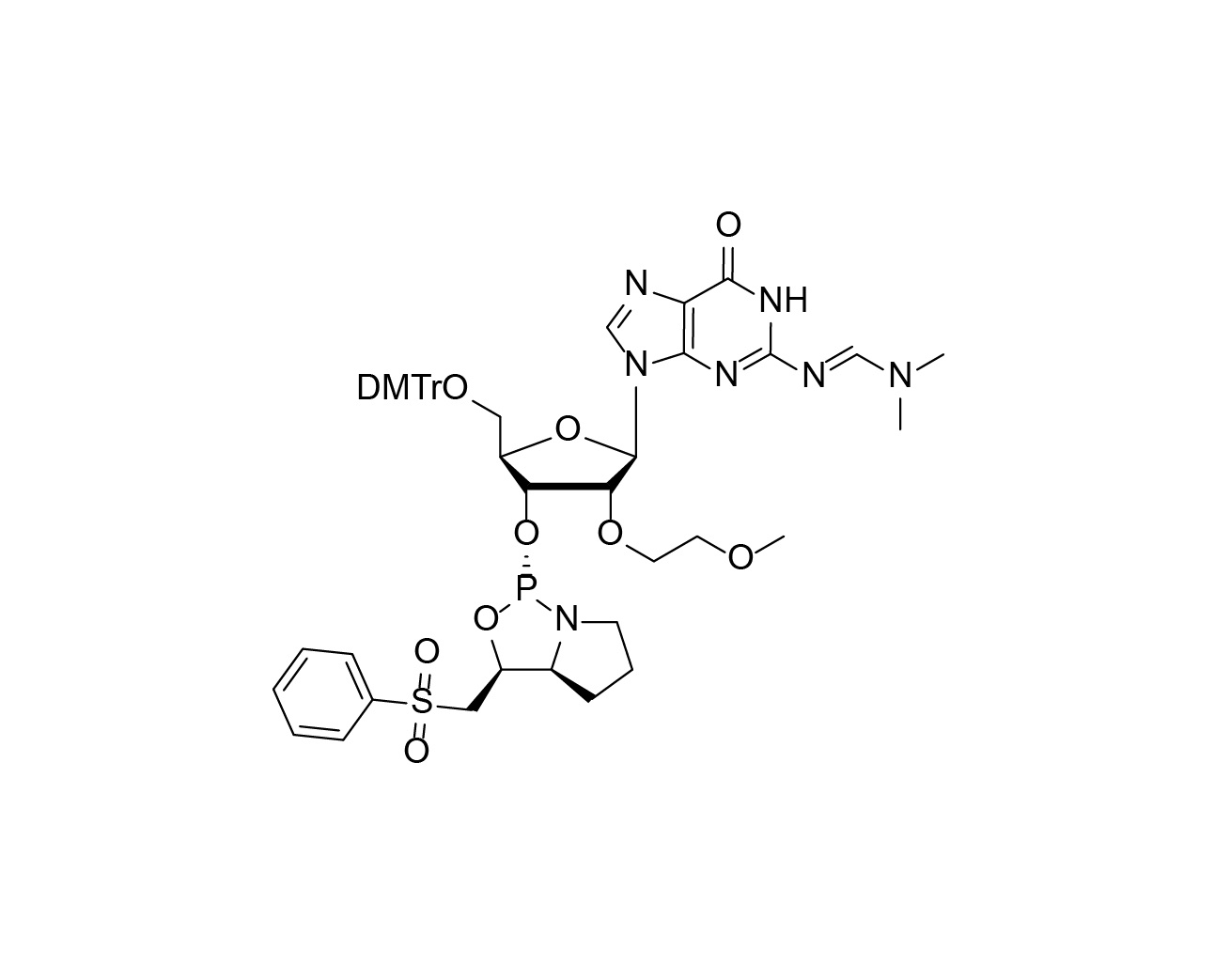 DMTr-2'-O-MOE-rG(dmf)-3'-(L)-PSM-Phosphoramidite
