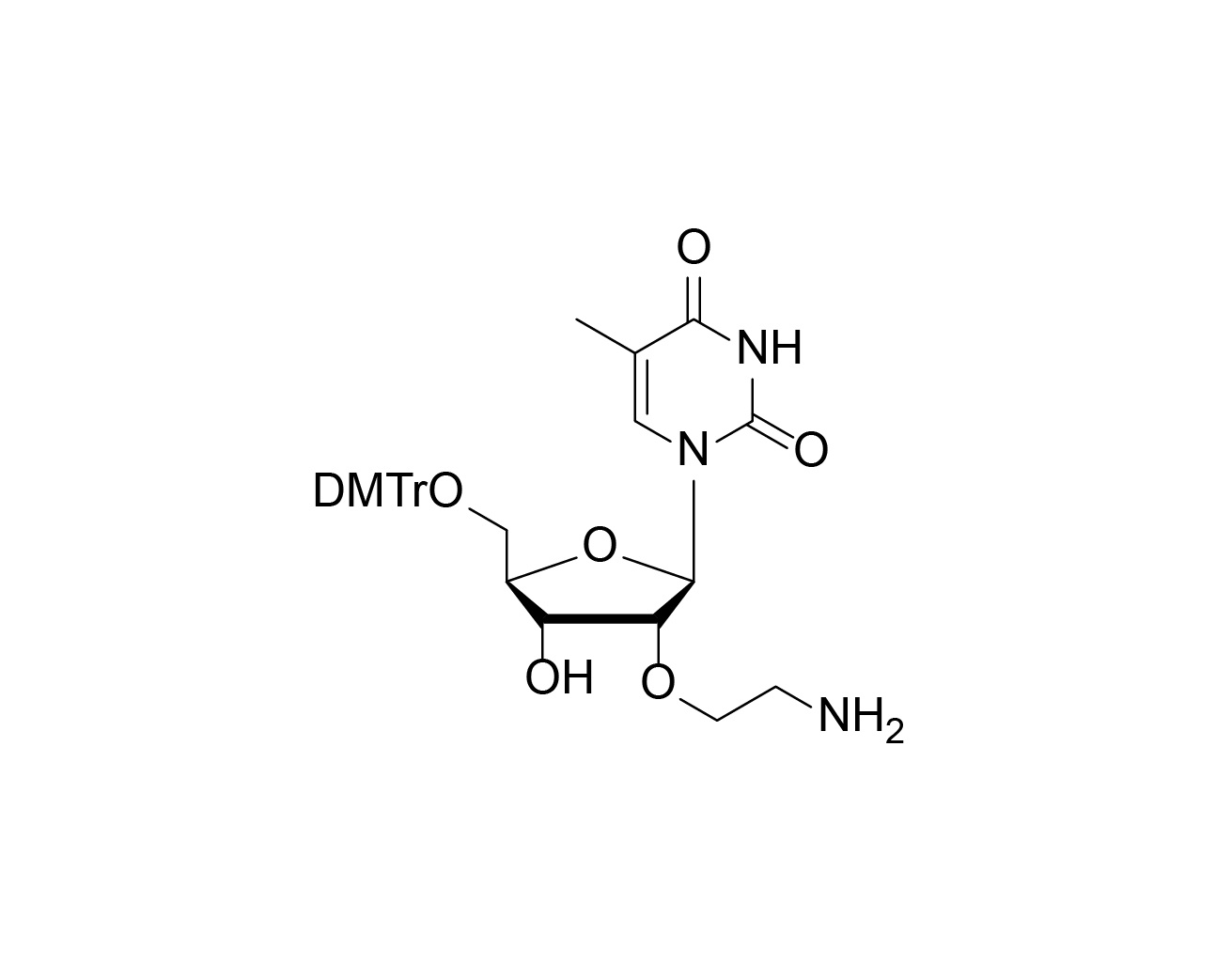 5'-O-DMTr-2'-O-(2-aminoethyl) -5-Me-rU