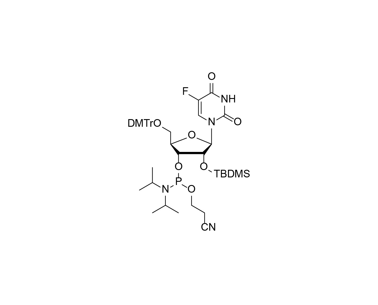 DMTr-2'-O-TBDMS-5-F-rU-3'-CE-Phosphoramidite