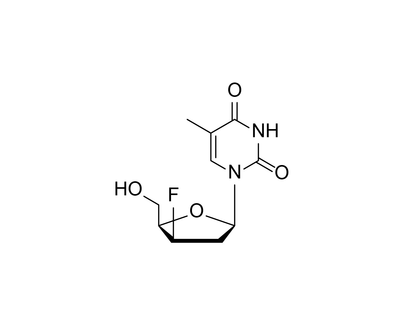 3'-β-F-2'-5-Me-dU