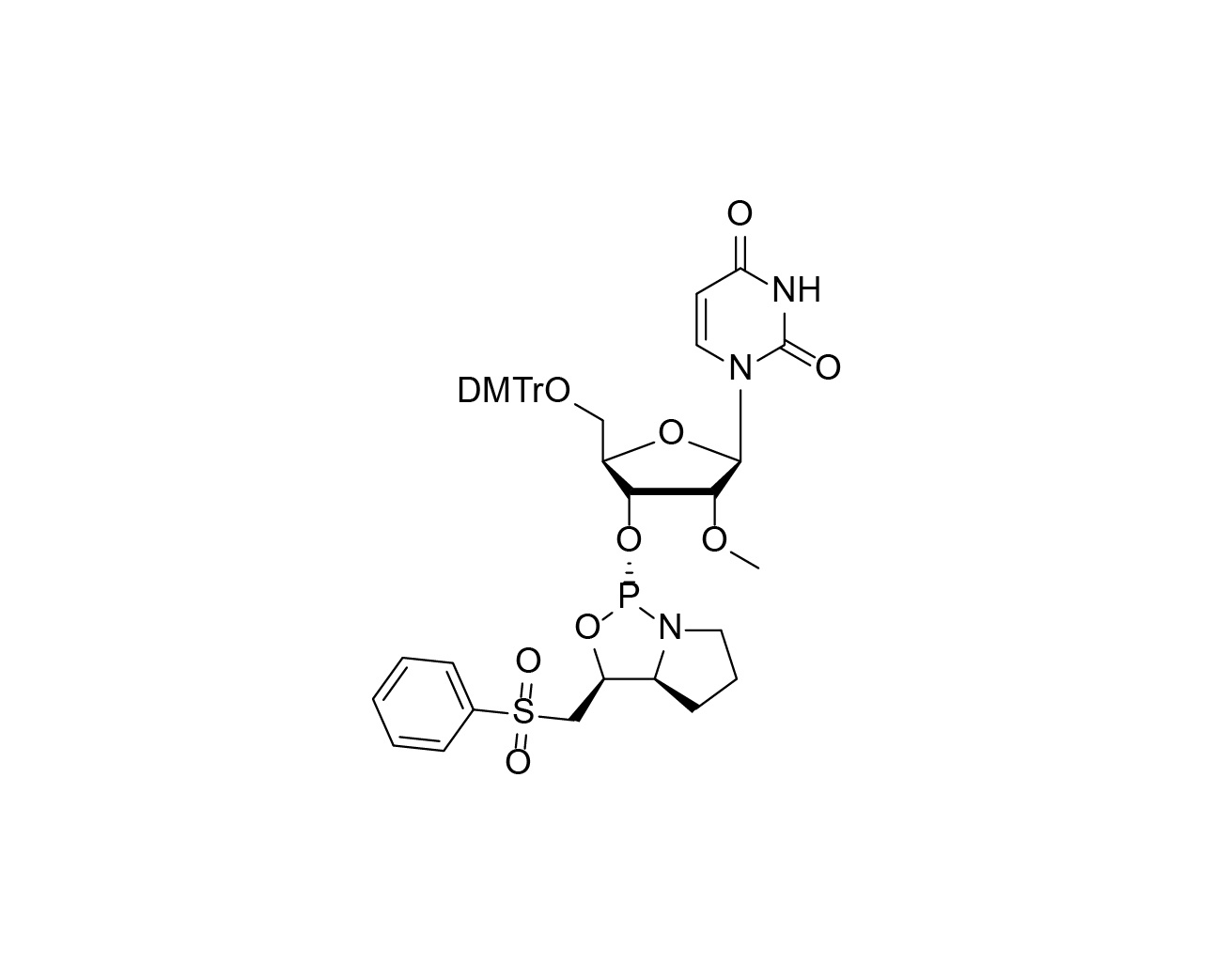 DMTr-2'-O-Me-rU-3'-(L)-PSM-Phosphoramidite