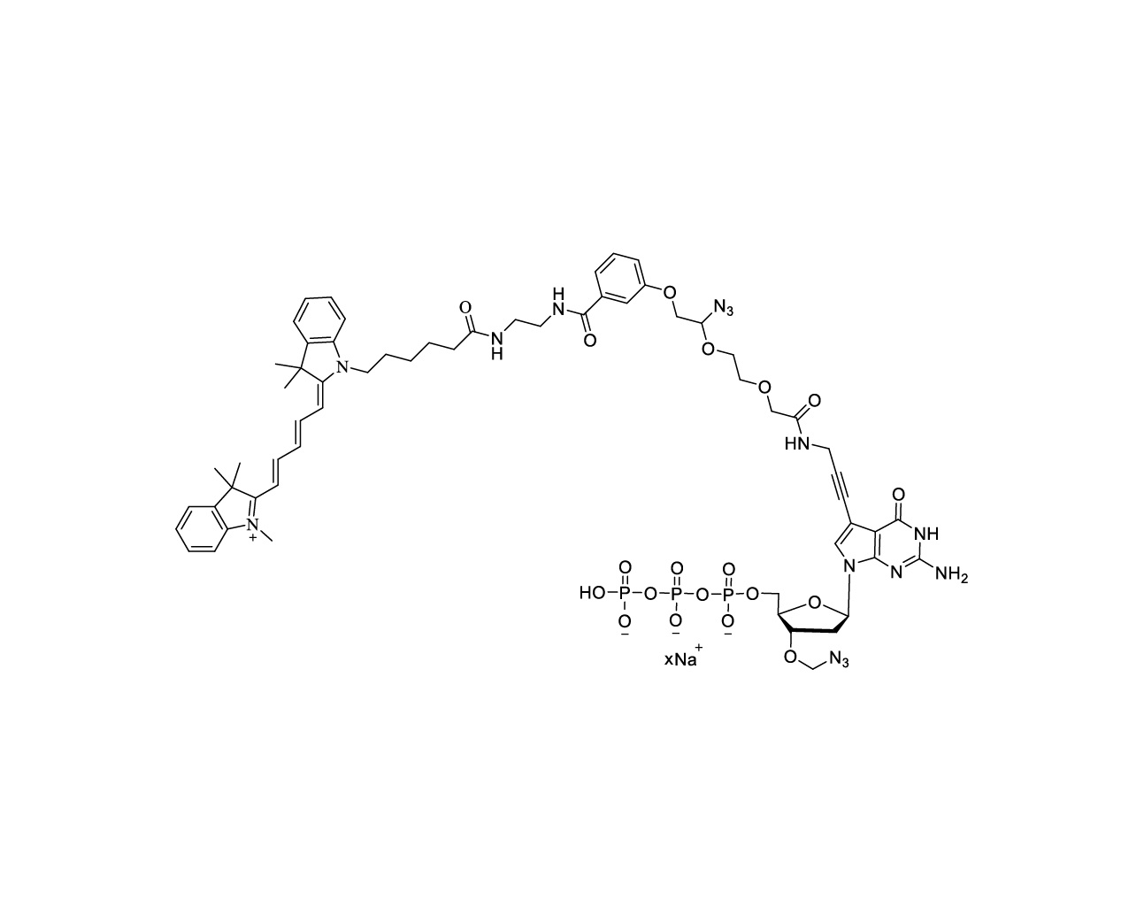 Cy5-linker-PA-3'-O-azidomethyl-dGTP 10mM Sodium Solution
