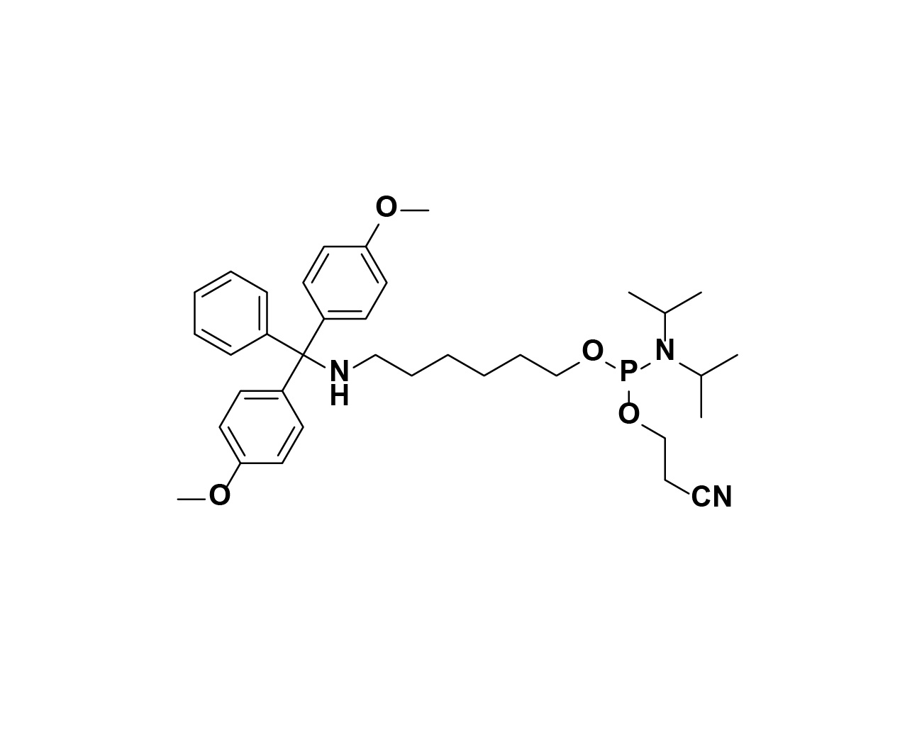 6-((bis(4-methoxyphenyl)(phenyl)methyl)amino)hexyl (2-cyanoethyl) diisopropylphosphoramidite