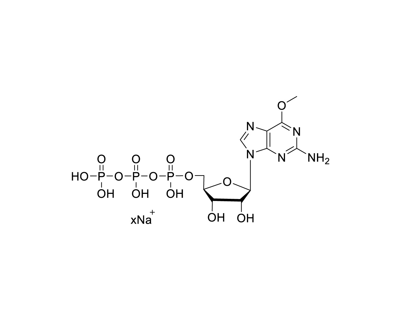O6-Me-GTP 100mM Sodium Solution