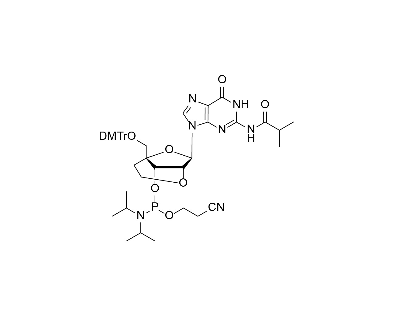 DMTr-2'-O-4'-C-ethylene-rG(iBu)-3'-CE-Phosphoramidite