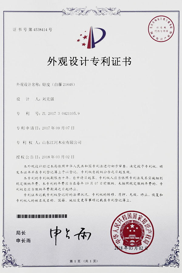 Design Patent Certificate