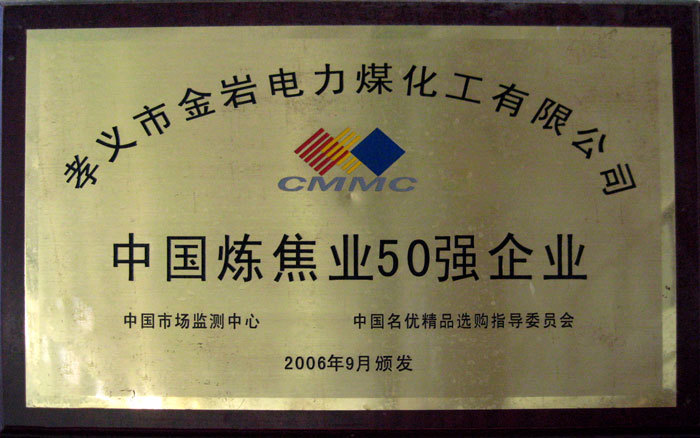中国炼焦业50强企业