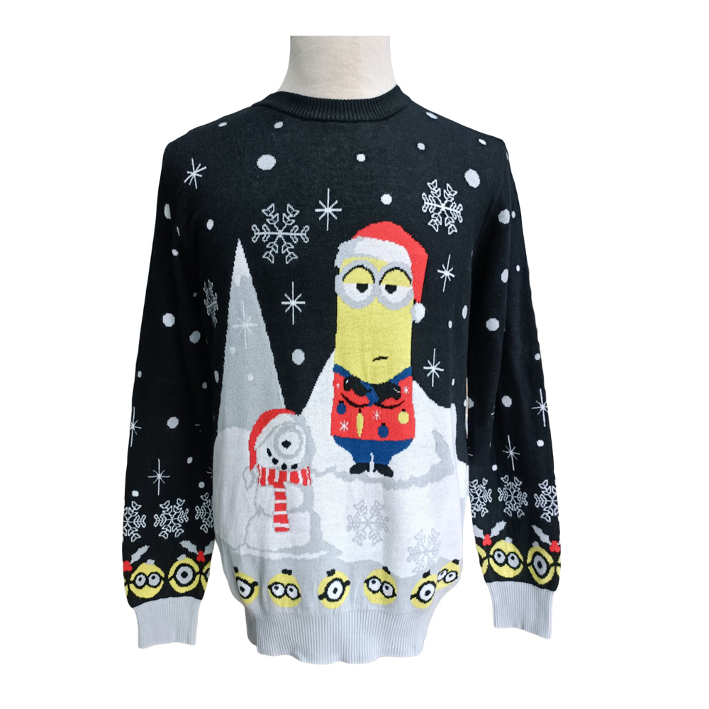 Men's Minions Jacquard Knit Winter Male Pullover/Sweater