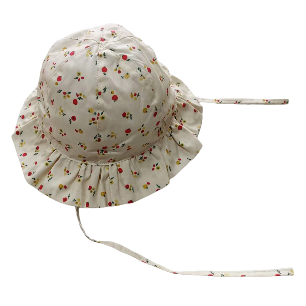 100% cotton sheet bucket hat wholesale with linning and allover printing for kids girl