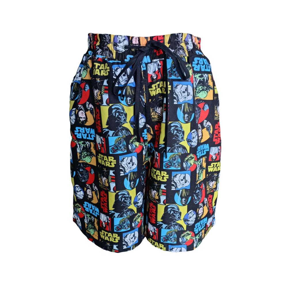 100% polyester Sublimation Printed Star Wars Comic Boardshorts male