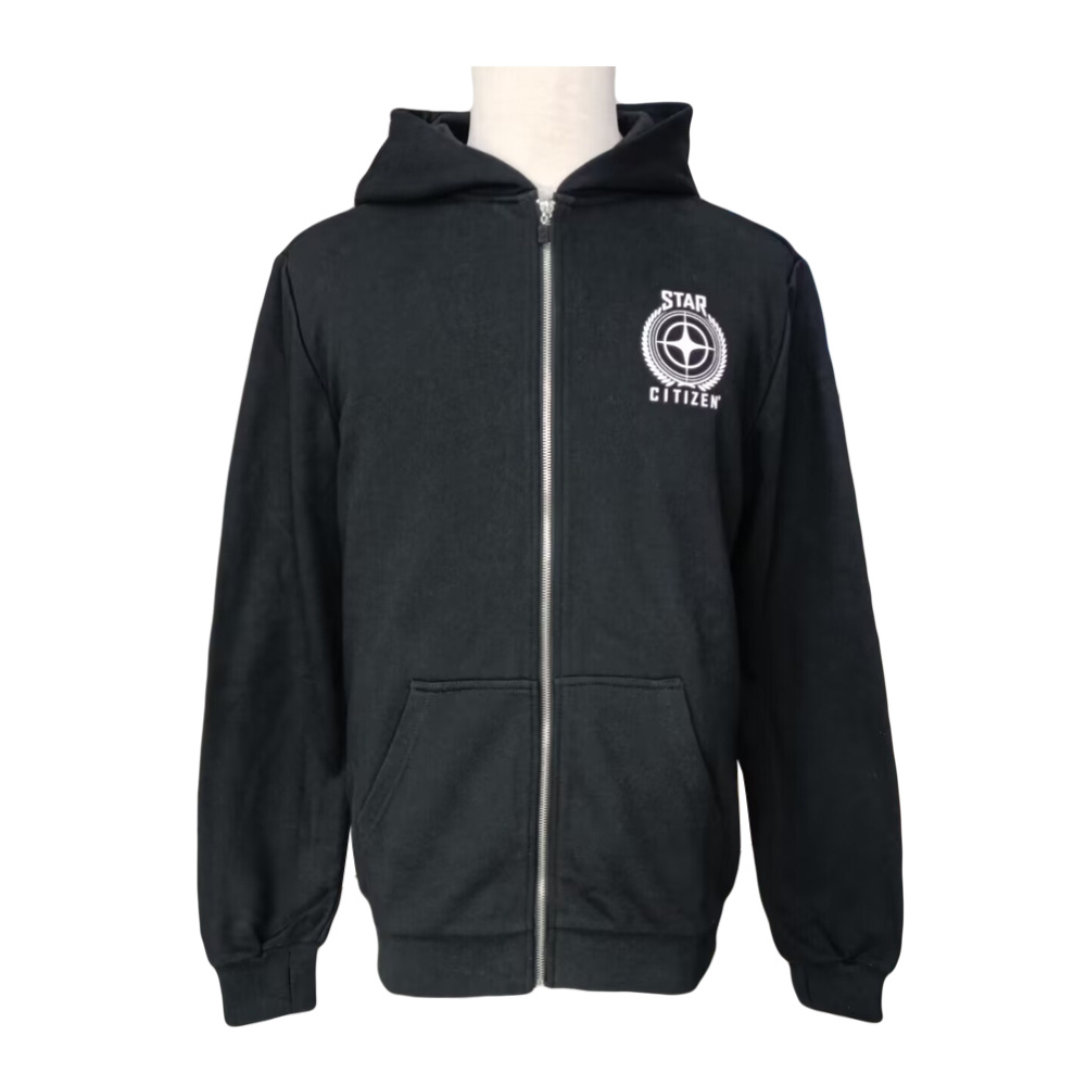 Cotton Screen Printed STAR CITIZEN Men Terry Hooded Jacket