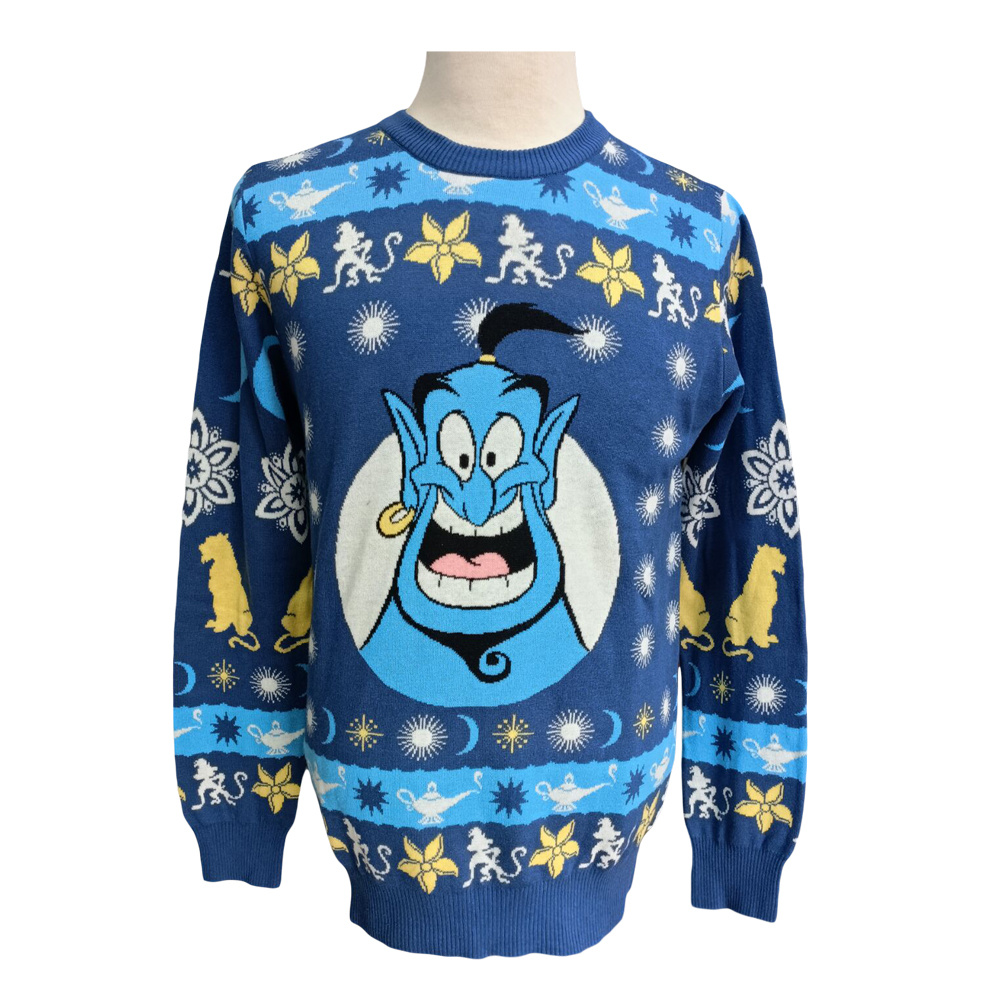 Aladdin Genie Jacquard Knit Autumn Unisex Pullover/Sweater