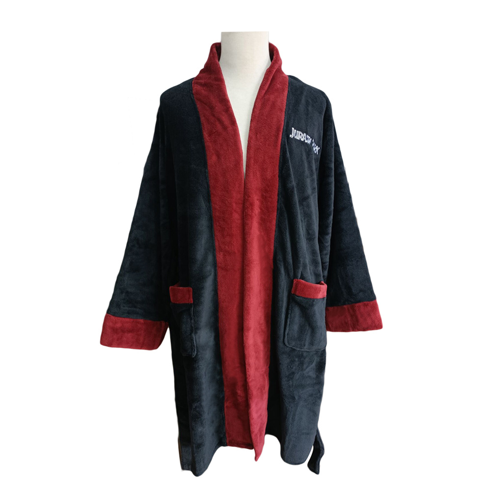 100% Polyester Coral Fleece Jurassic Park Classic Bathrobe