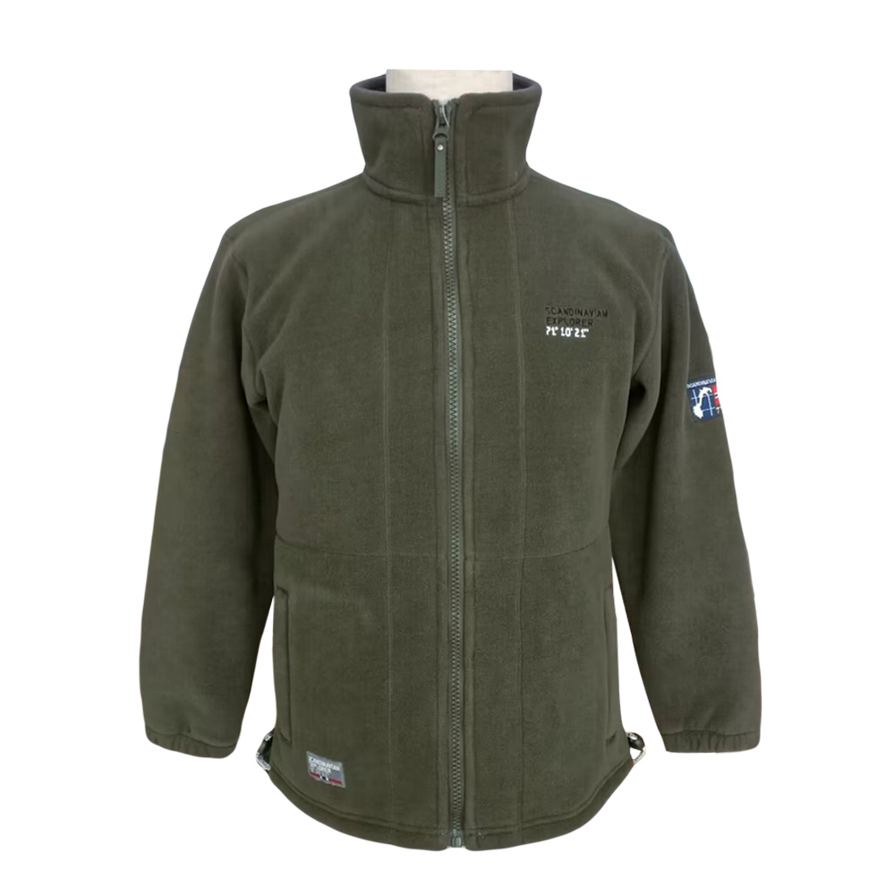 Outdoor Zipper Collar Fleece Thermal Winter Fleece Jacket For Men