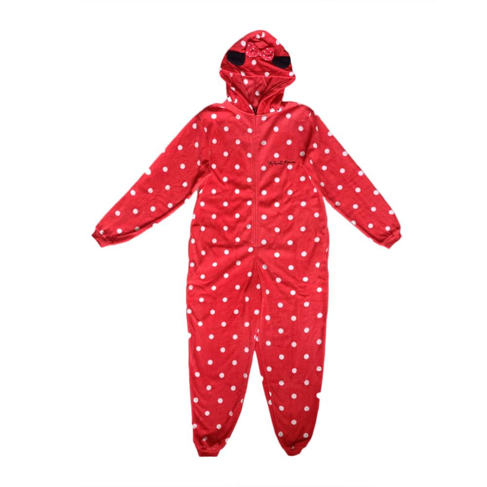 100% Polyester Polar Fleece Minnie Mouse Cosplay Onesie female