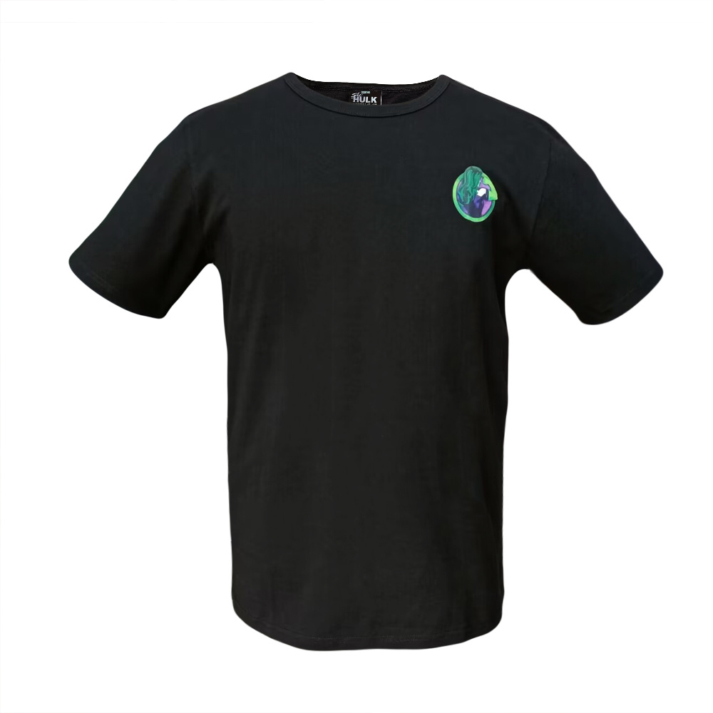 100% Cotton Black Short Sleeve Promotional T-shirt with Customized digital printed logos