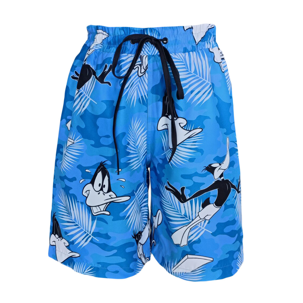 100% polyester Sublimation Printed Looney Tunes Hawaii Boardshorts male