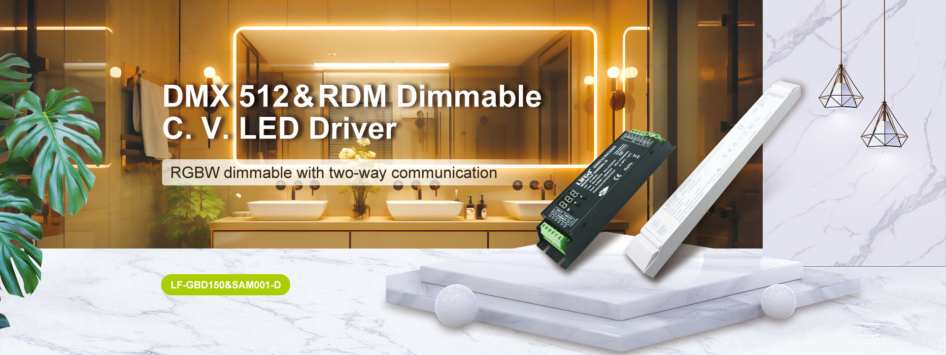 DMX 512 & RDM Dimmable C.V. LED Driver