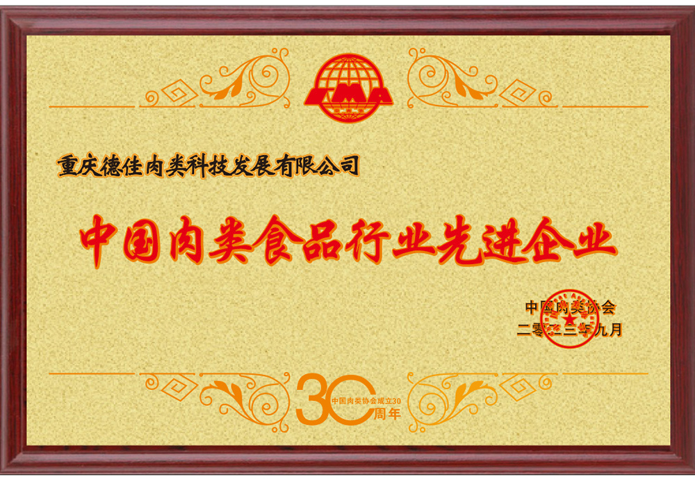 中国肉类食品行业先进企业
