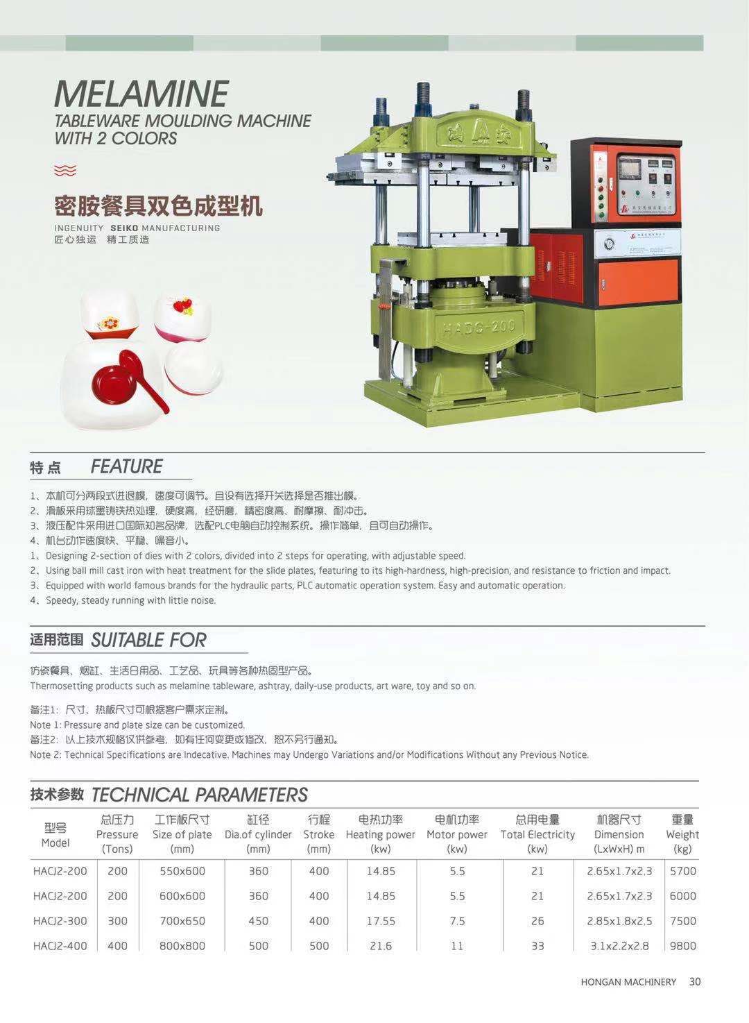 密胺餐具雙色成型機