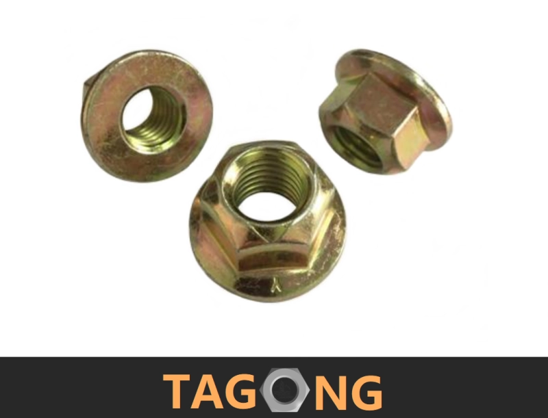 Zinc Class10 Type All-Metal Prevailing Torque Hexagon Flange Nuts Lock Nuts DIN1664