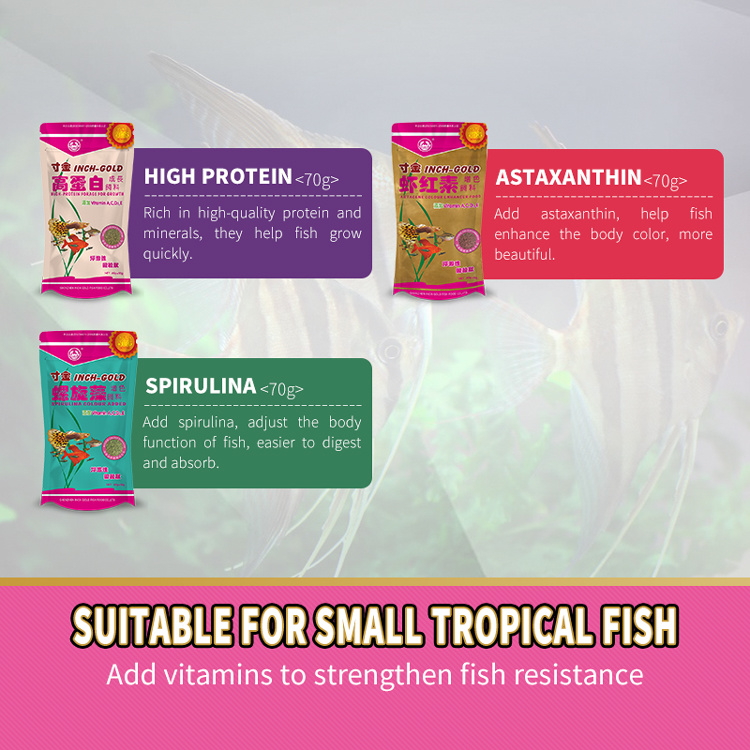 Functional feed for tropical fish