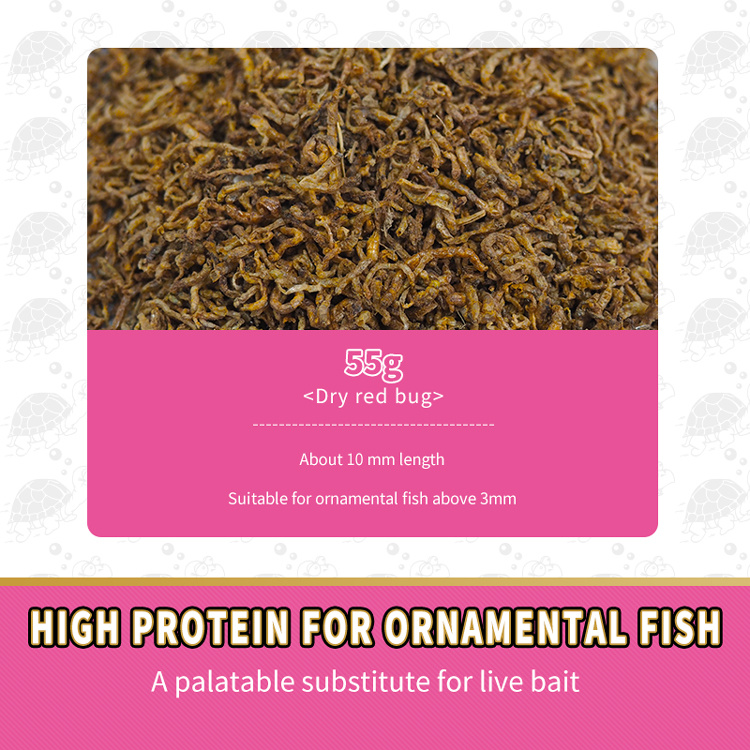Dry blood worms for tropical fish