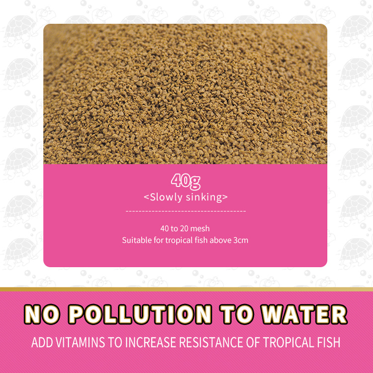 Trichromatic tropical fish feed