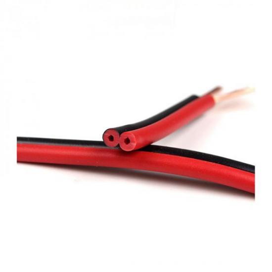 红色和黑色RVB 2芯扁平扬声器电线和电缆