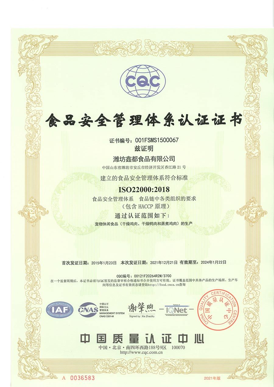 Quality Management System -22000-Chinese-English -1