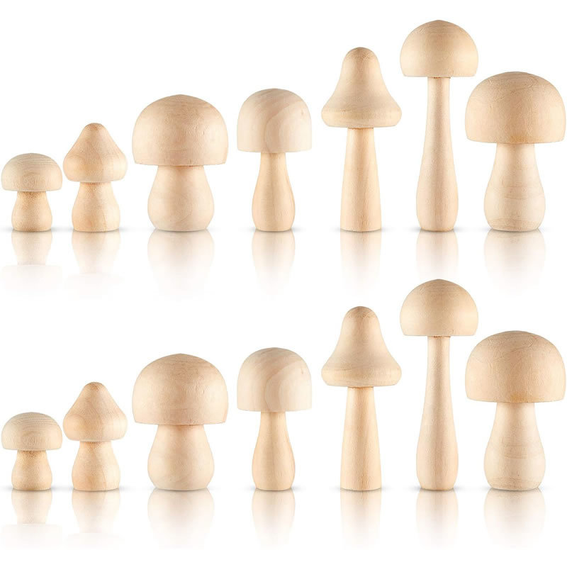 7PCS Wooden Mushrooms Kit