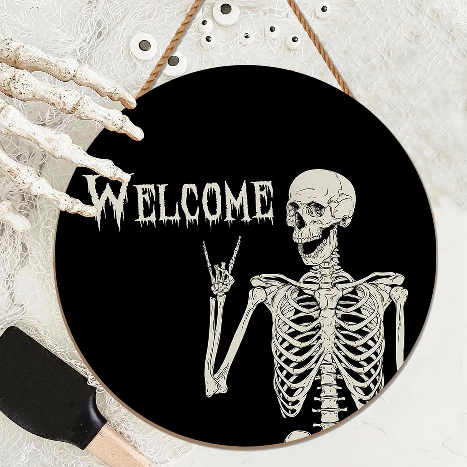 Halloween Skull Welcome Decor