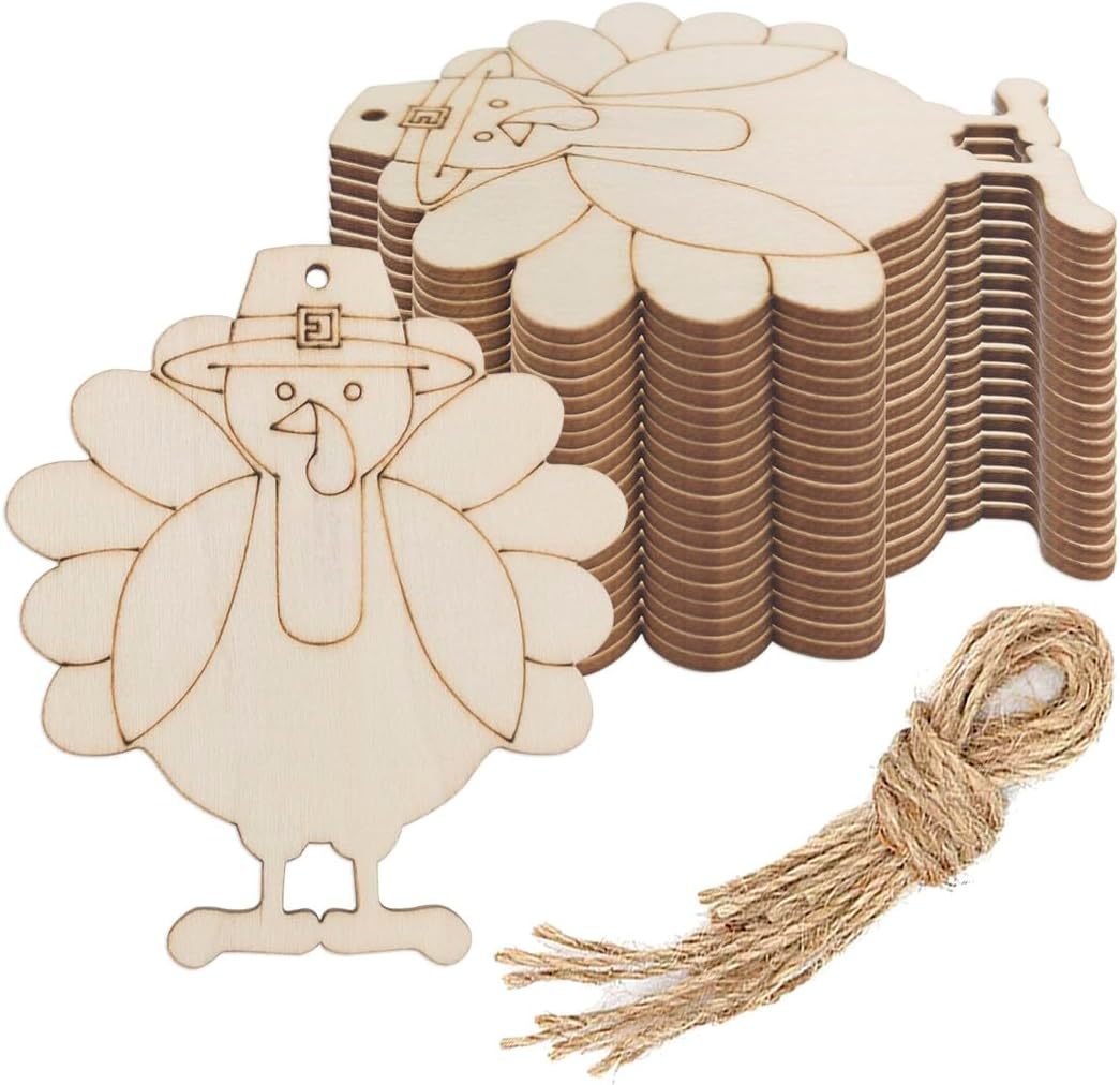 Thanksgiving Wooden Turkey Cutouts