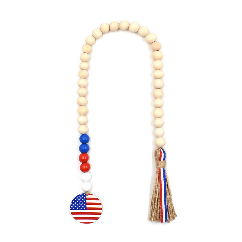 4th of July Wooden Beads Garland Decor