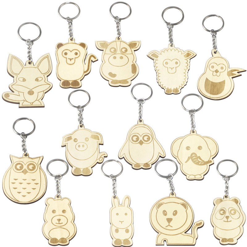 Wooden Plywood Key Chains