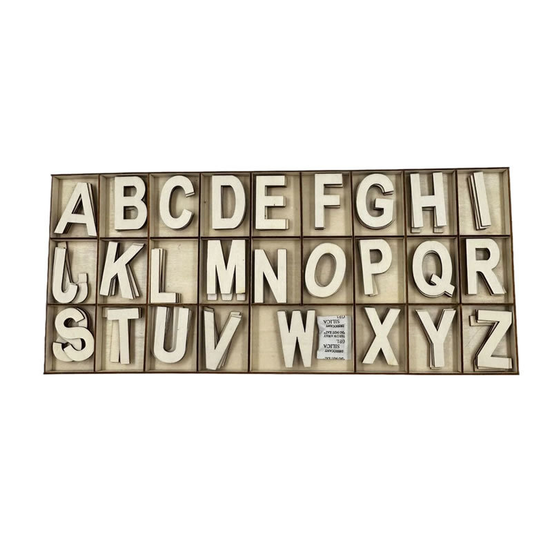 Wooden Alphabets Letters with Storage Tray