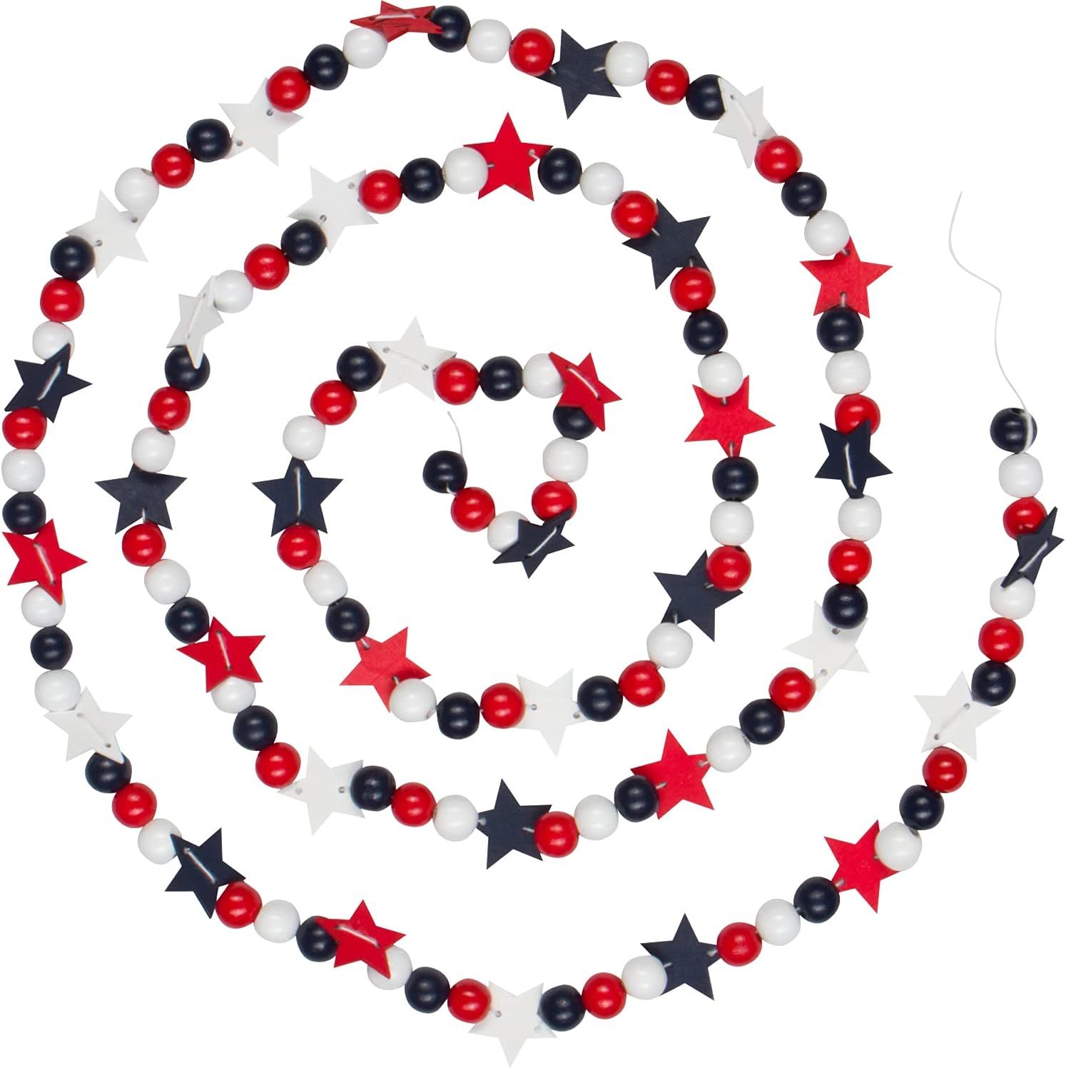 4th of July Wooden Beads Garland Decor