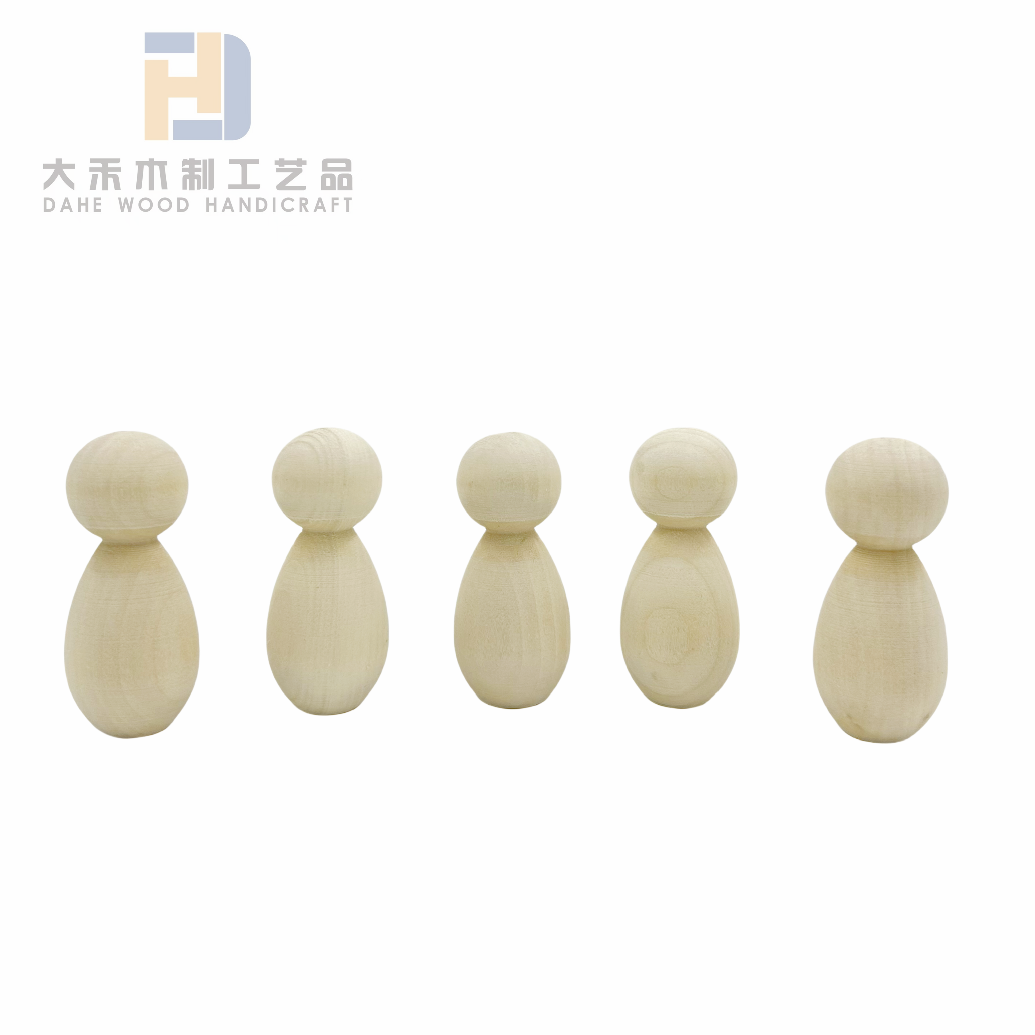 Unfinished Wooden Peg Dolls