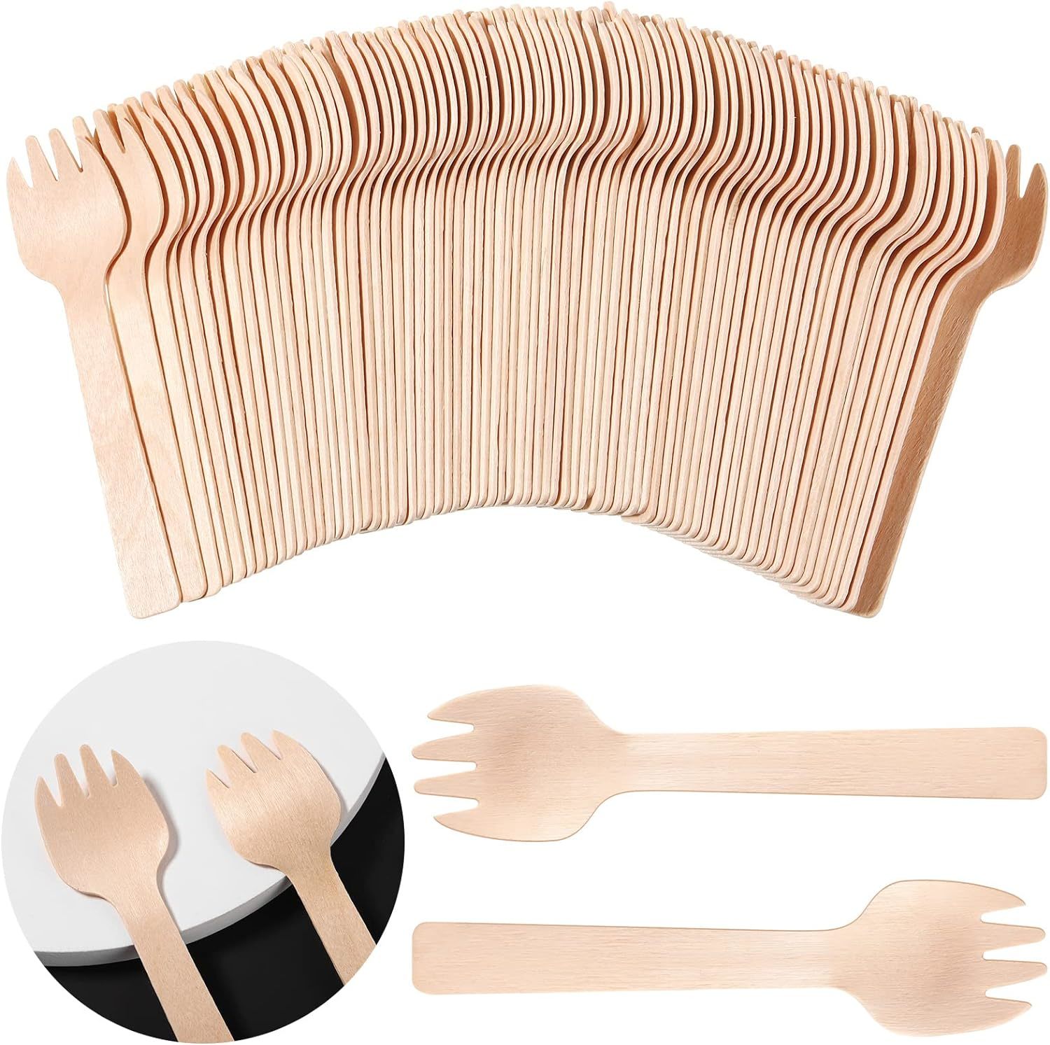 Wooden Small Forks