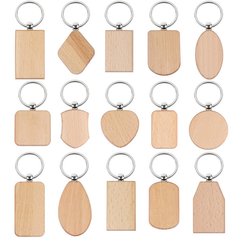 Wooden Beech Key Chains